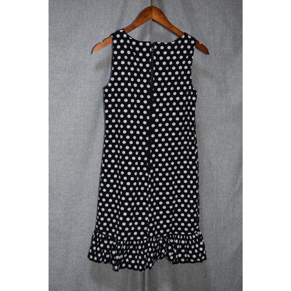 Betsey Johnson Black White Polka Dot Sleeveless Dress Size 2 - Picture 2 of 3